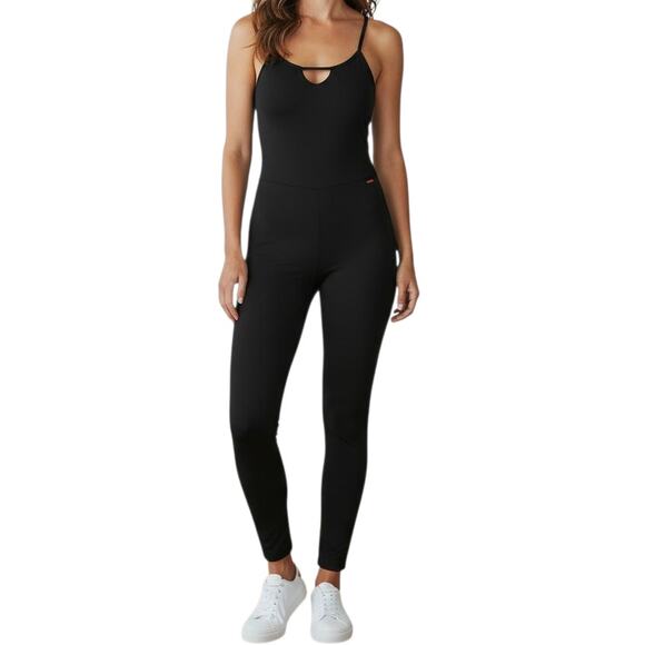 n:PHILANTHROPY Pants - N:PHILANTHROPY Lolo scoopback cutout athletic bodysuit black one piece Sz M NEW